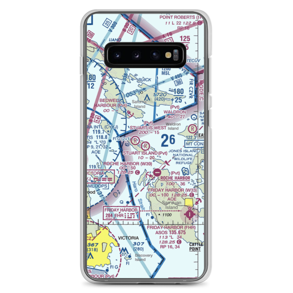 Stuart Island Airpark (7WA5) VFR Sectional Samsung Case Samsung Galaxy S10+ model shown