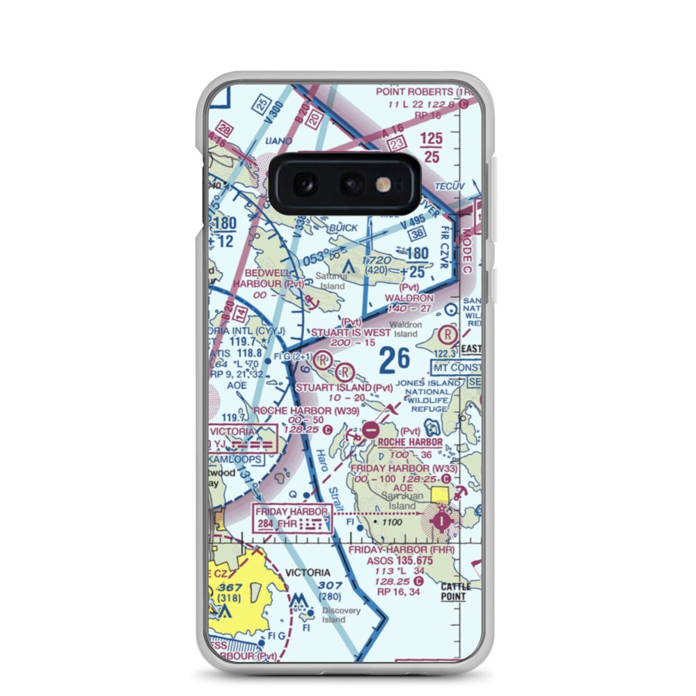 Stuart Island Airpark (7WA5) VFR Sectional Samsung Case Samsung Galaxy S10e model shown