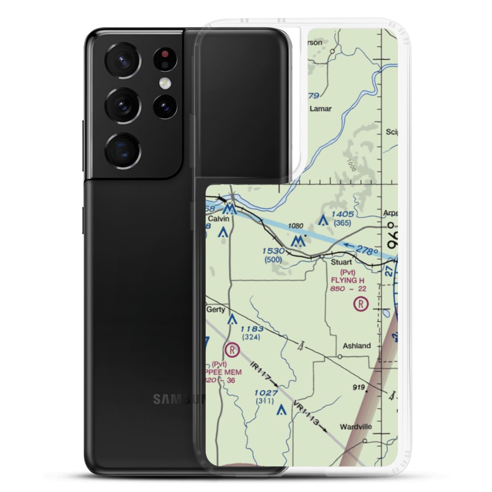 Stuart Mountain Airpark (OL19) VFR Sectional Samsung Case Samsung Galaxy S21 Ultra model shown