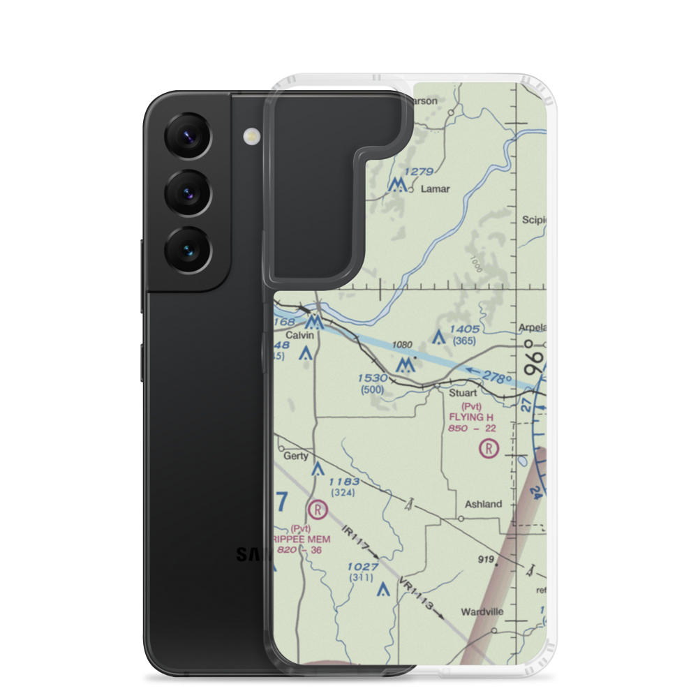 Stuart Mountain Airpark (OL19) VFR Sectional Samsung Case Samsung Galaxy S22 model shown