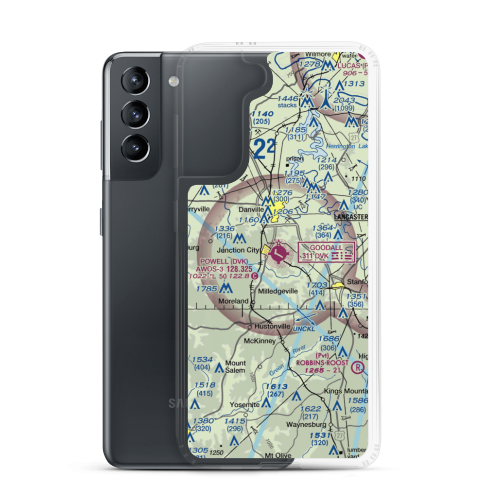 Stuart Powell Field (DVK) VFR Sectional Samsung Case Samsung Galaxy S21 model shown