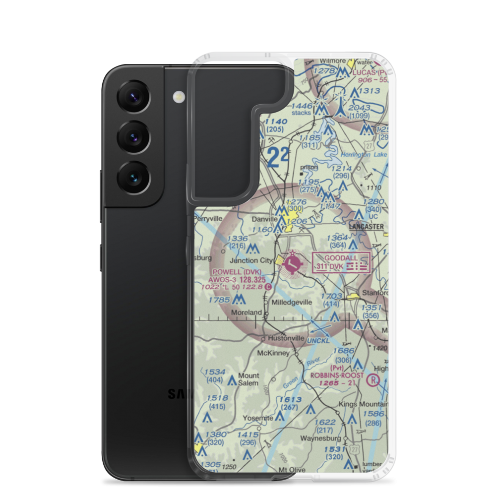 Stuart Powell Field (DVK) VFR Sectional Samsung Case Samsung Galaxy S22 model shown
