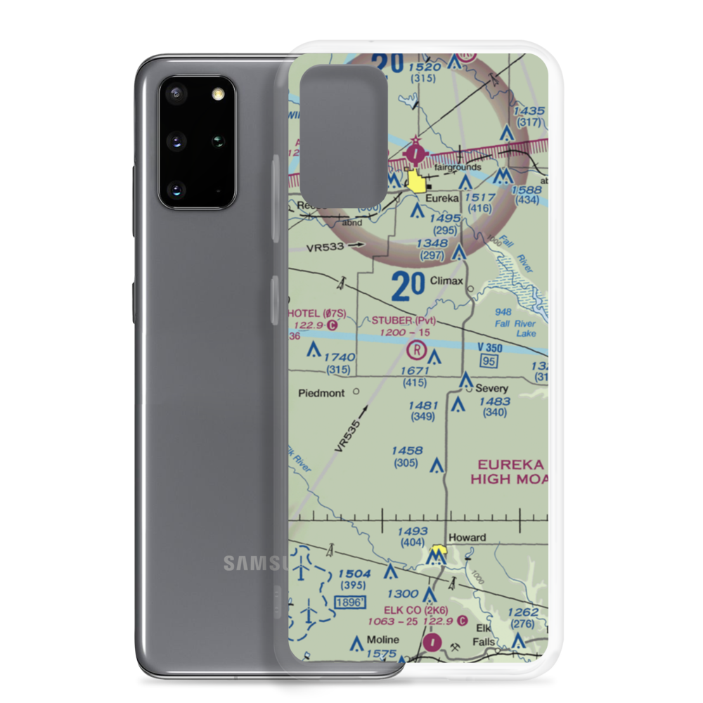 Stuber Flying Ranch Airport (2KS2) VFR Sectional Samsung Case Samsung Galaxy S20 Plus model shown
