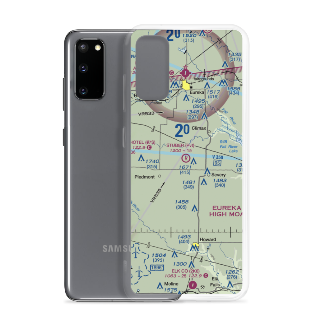 Stuber Flying Ranch Airport (2KS2) VFR Sectional Samsung Case Samsung Galaxy S20 model shown