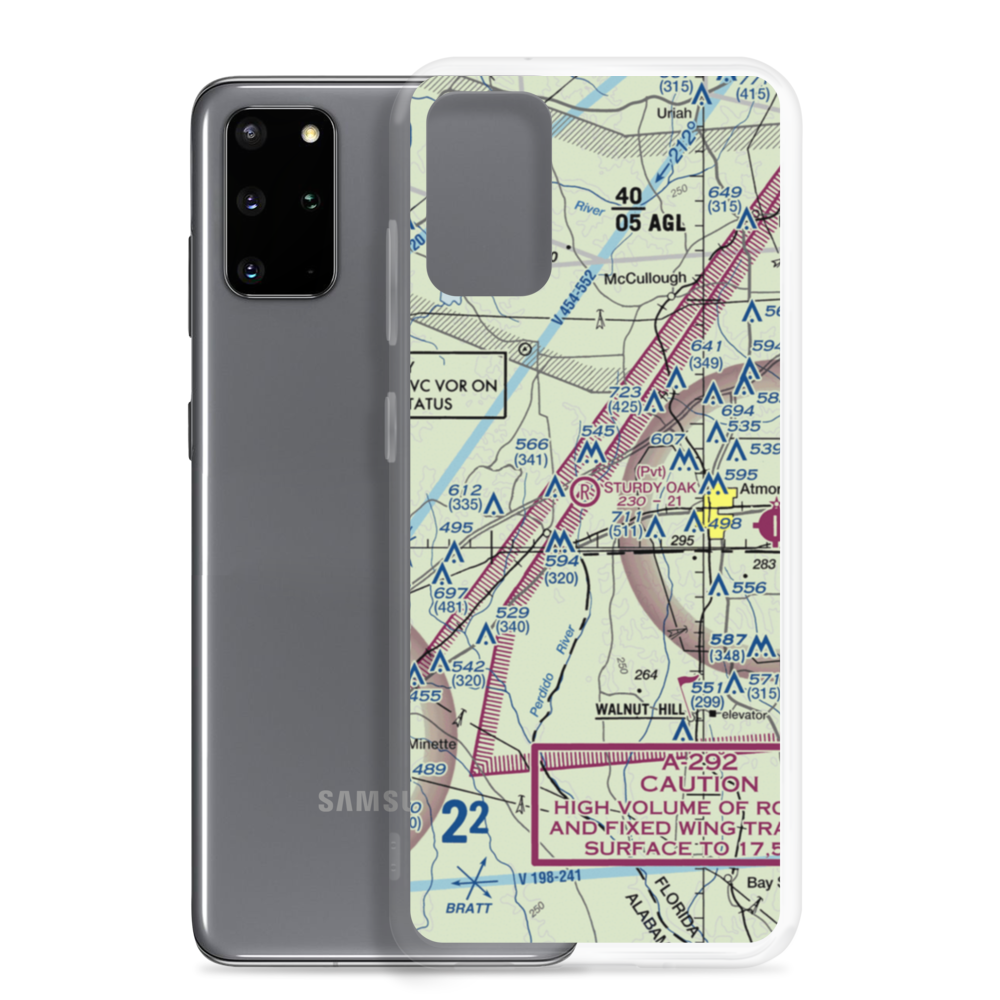 Sturdy Oak Farm Airport (AL33) VFR Sectional Samsung Case Samsung Galaxy S20 Plus model shown