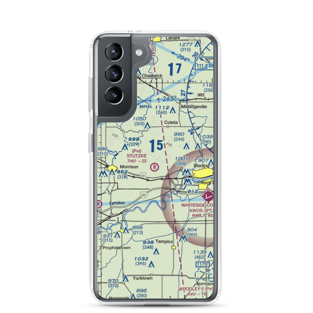 Stutzke Airport (LL38) VFR Sectional Samsung Case Samsung Galaxy S21 model shown