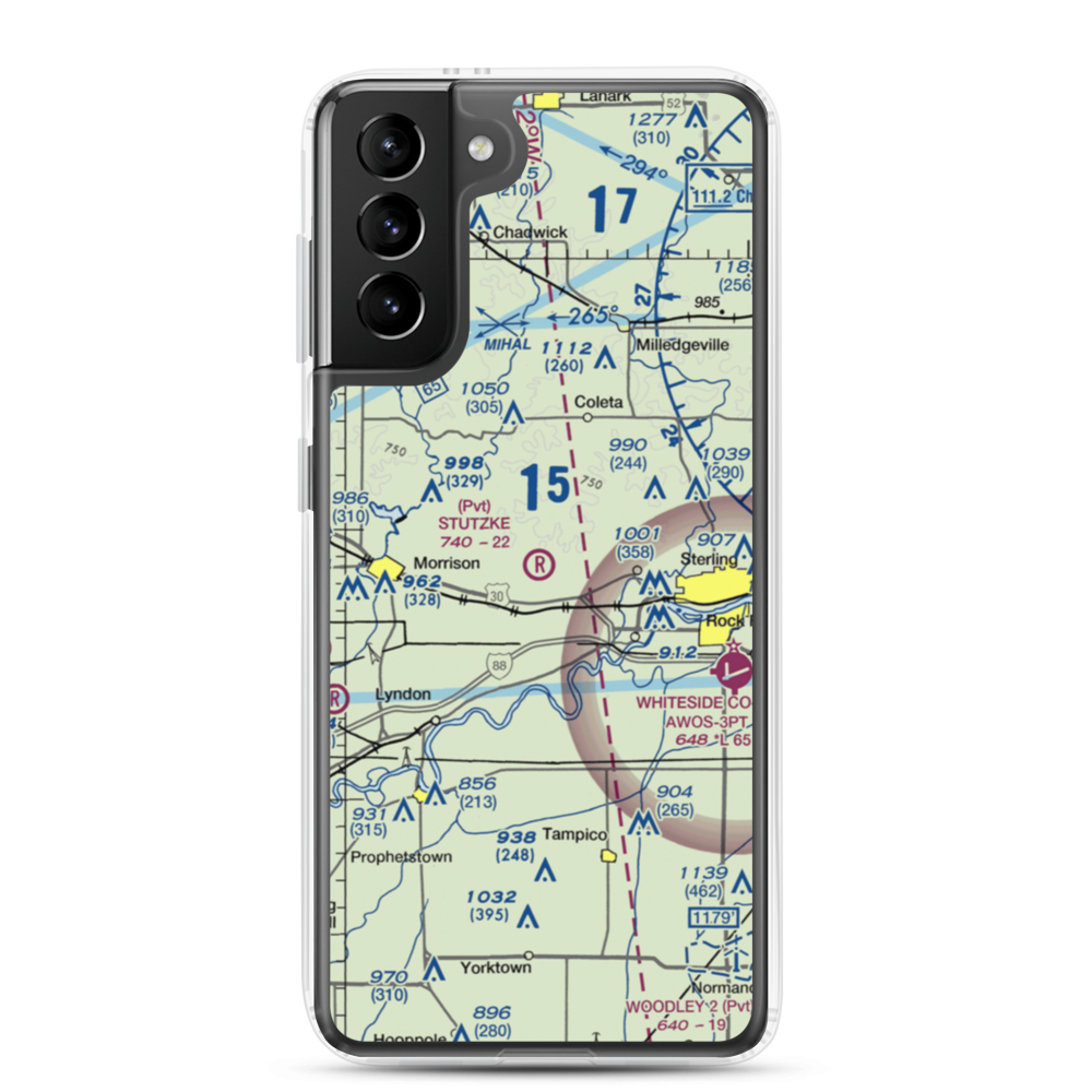 Stutzke Airport (LL38) VFR Sectional Samsung Case Samsung Galaxy S21 Plus model shown