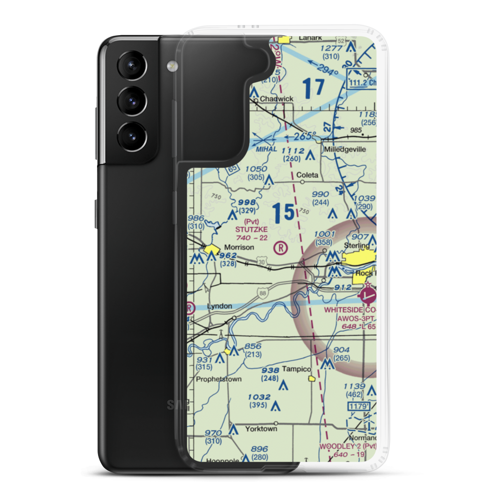 Stutzke Airport (LL38) VFR Sectional Samsung Case Samsung Galaxy S21 Plus model shown