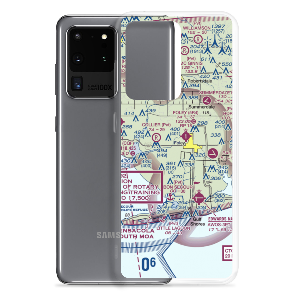 Styron Airport (AL15) VFR Sectional Samsung Case Samsung Galaxy S20 Ultra model shown