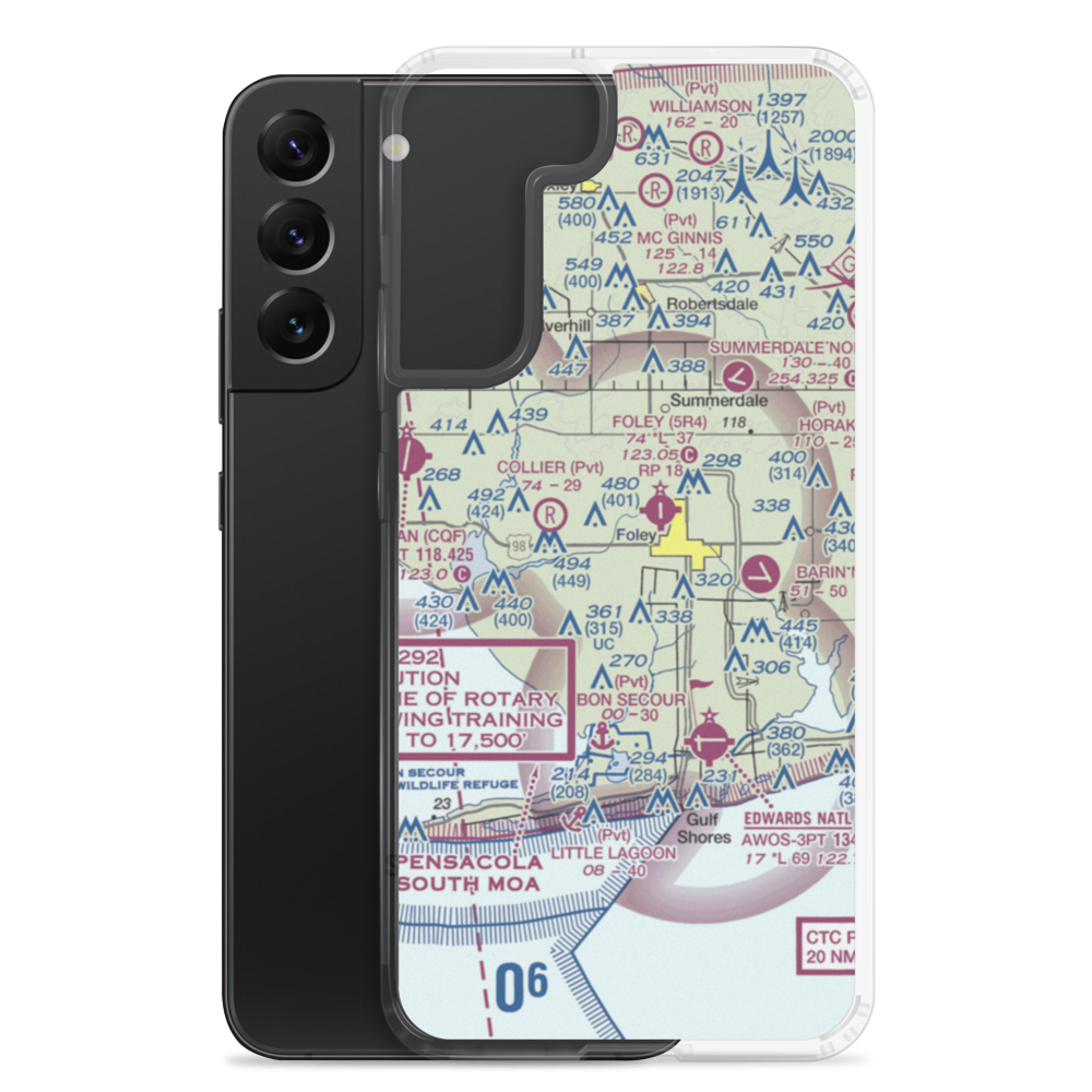 Styron Airport (AL15) VFR Sectional Samsung Case Samsung Galaxy S22 Plus model shown