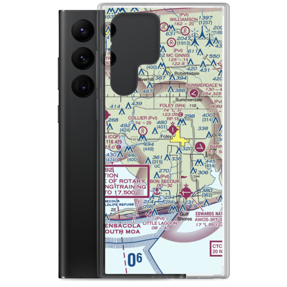Styron Airport (AL15) VFR Sectional Samsung Case Samsung Galaxy S22 Ultra model shown
