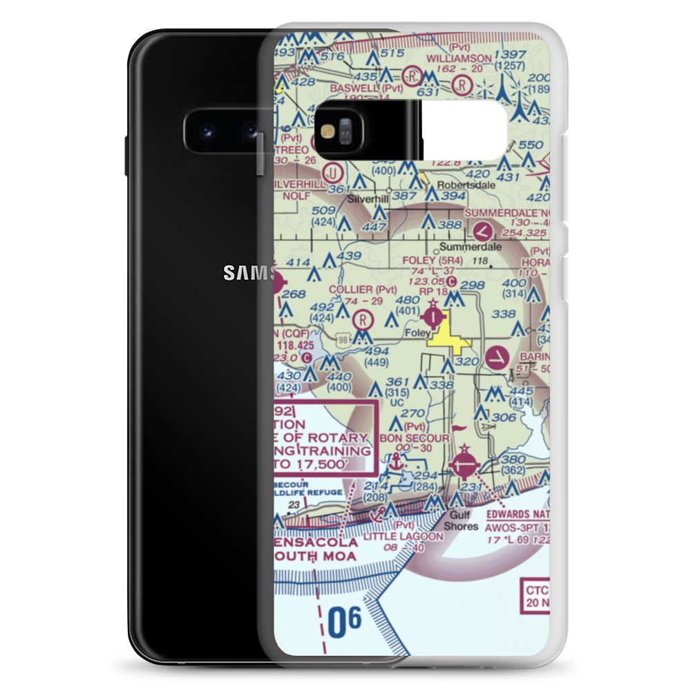 Styron Airport (AL15) VFR Sectional Samsung Case Samsung Galaxy S10+ model shown
