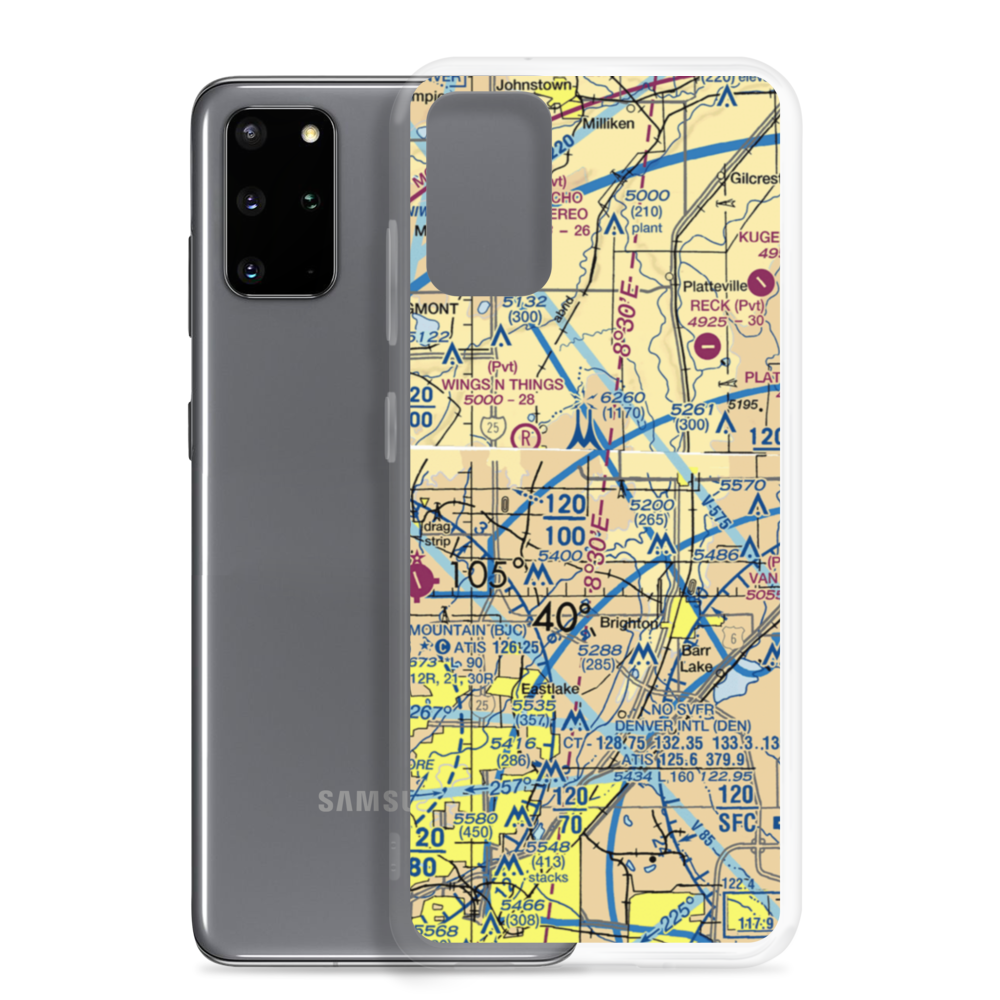 Suckla Farms Balloonport (CO28) VFR Sectional Samsung Case Samsung Galaxy S20 Plus model shown