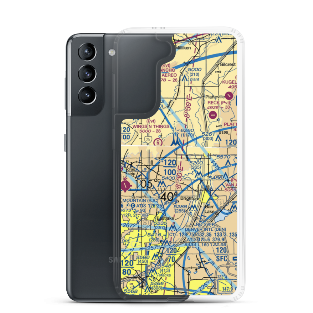 Suckla Farms Balloonport (CO28) VFR Sectional Samsung Case Samsung Galaxy S21 model shown