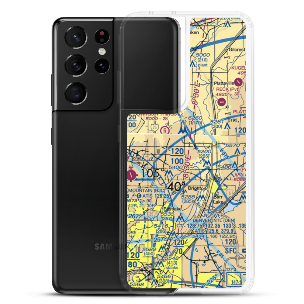 Suckla Farms Balloonport (CO28) VFR Sectional Samsung Case Samsung Galaxy S21 Ultra model shown