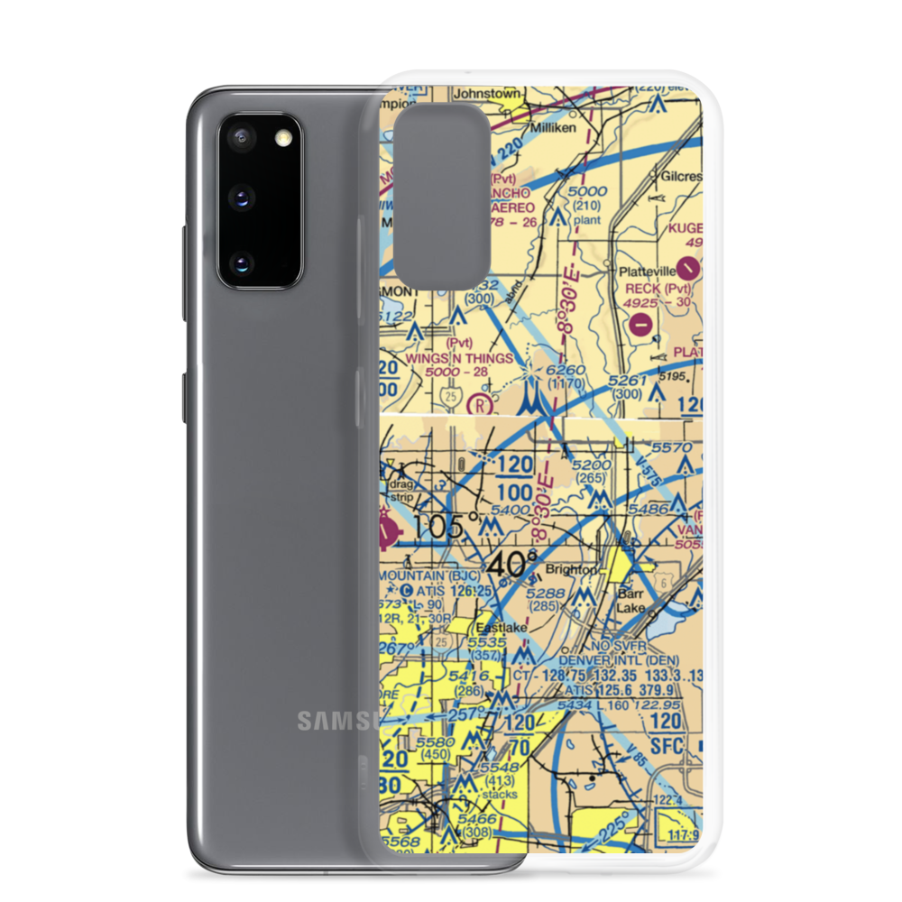 Suckla Farms Balloonport (CO28) VFR Sectional Samsung Case Samsung Galaxy S20 model shown