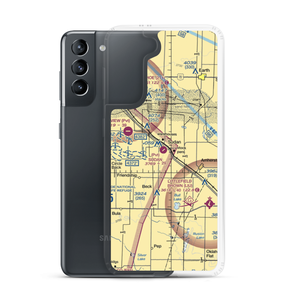 Sudan Airport (9XS6) VFR Sectional Samsung Case Samsung Galaxy S21 model shown