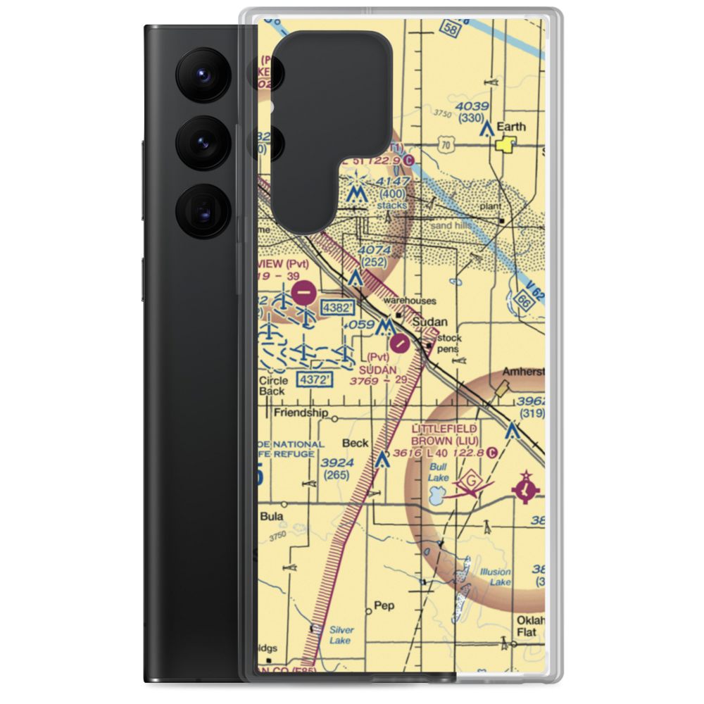 Sudan Airport (9XS6) VFR Sectional Samsung Case Samsung Galaxy S22 Ultra model shown