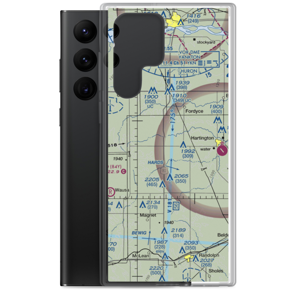 Sudbeck Field (NE50) VFR Sectional Samsung Case Samsung Galaxy S22 Ultra model shown