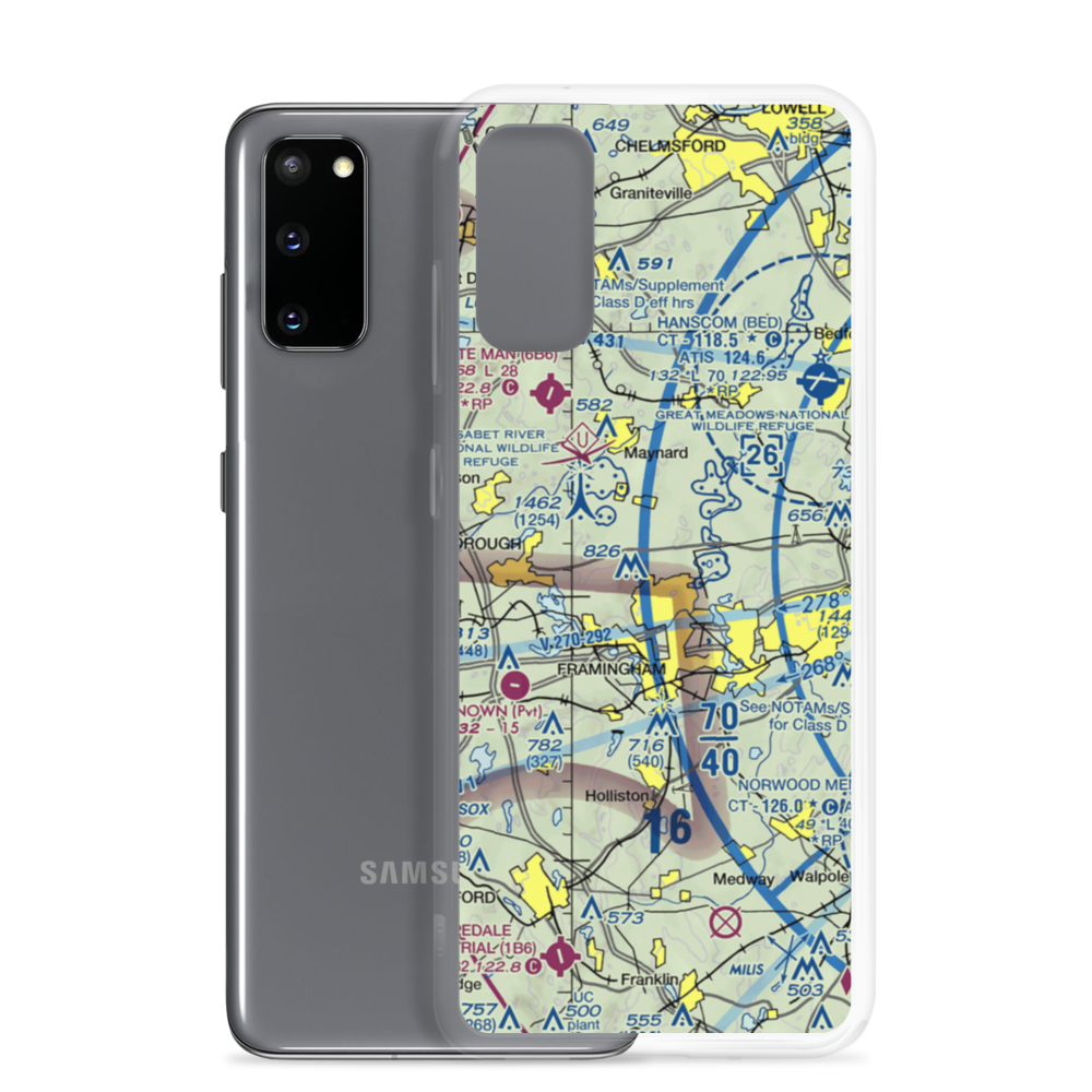 Sudbury Airport (MA70) VFR Sectional Samsung Case Samsung Galaxy S20 model shown