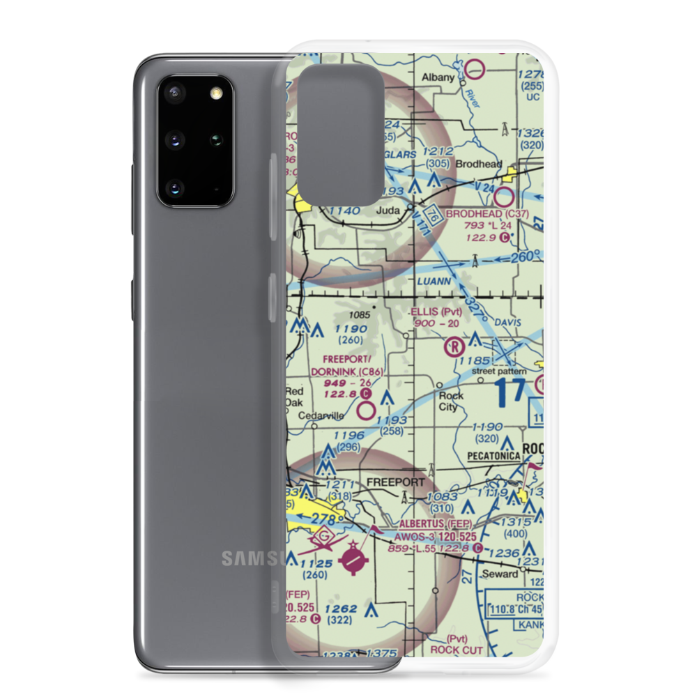 Sue Rock International Airport (IS93) VFR Sectional Samsung Case Samsung Galaxy S20 Plus model shown