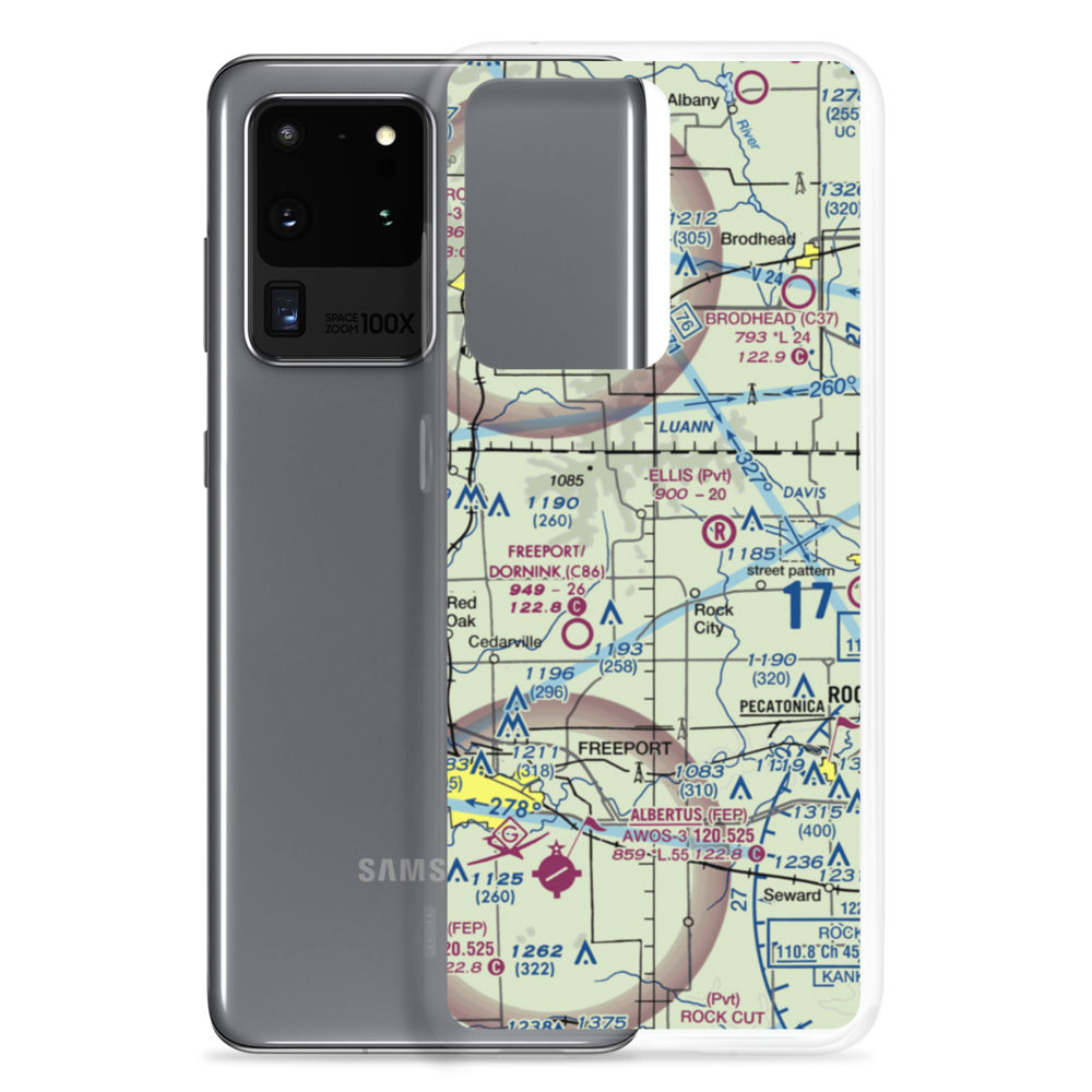 Sue Rock International Airport (IS93) VFR Sectional Samsung Case Samsung Galaxy S20 Ultra model shown