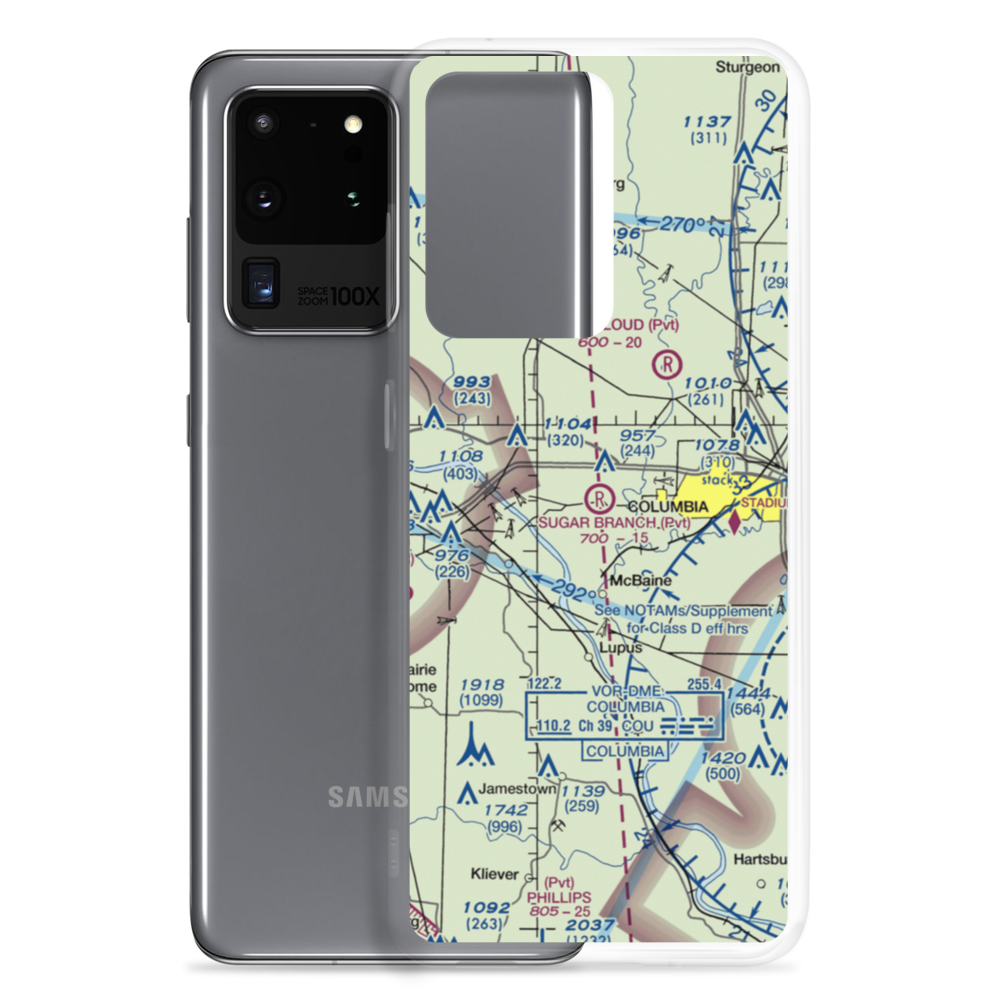 Sugar Branch Airport (MU32) VFR Sectional Samsung Case Samsung Galaxy S20 Ultra model shown