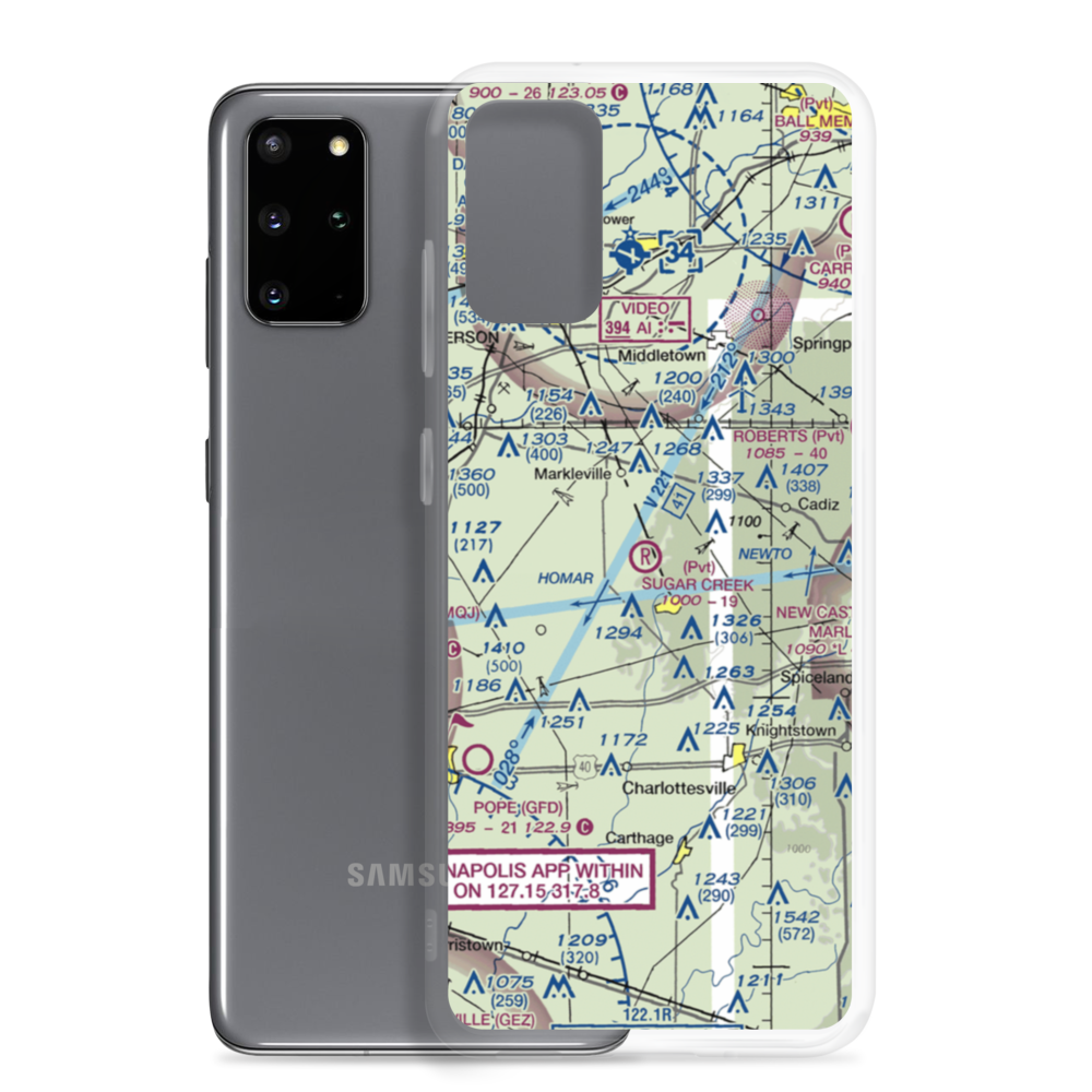 Sugar Creek Air Park (II13) VFR Sectional Samsung Case Samsung Galaxy S20 Plus model shown