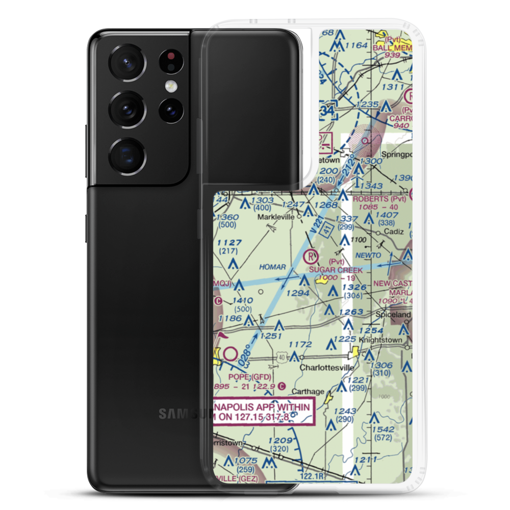 Sugar Creek Air Park (II13) VFR Sectional Samsung Case Samsung Galaxy S21 Ultra model shown