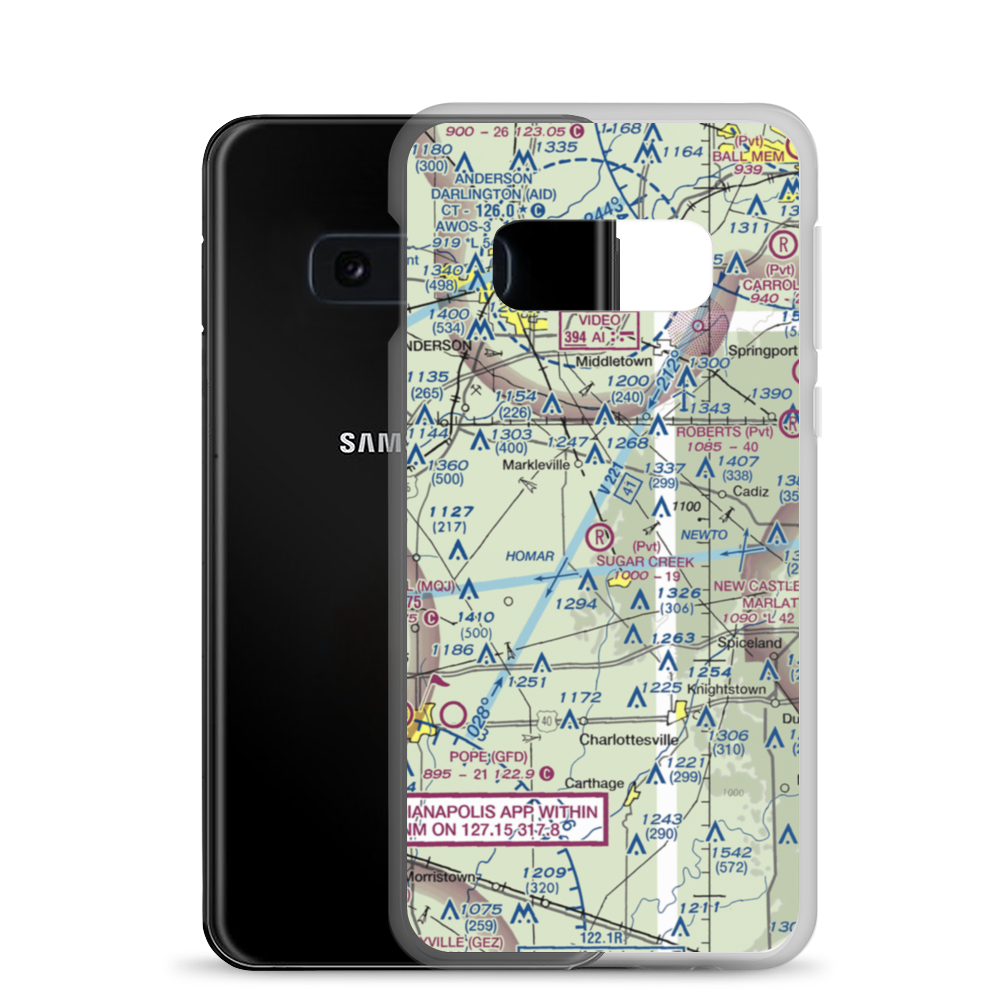 Sugar Creek Air Park (II13) VFR Sectional Samsung Case Samsung Galaxy S10e model shown