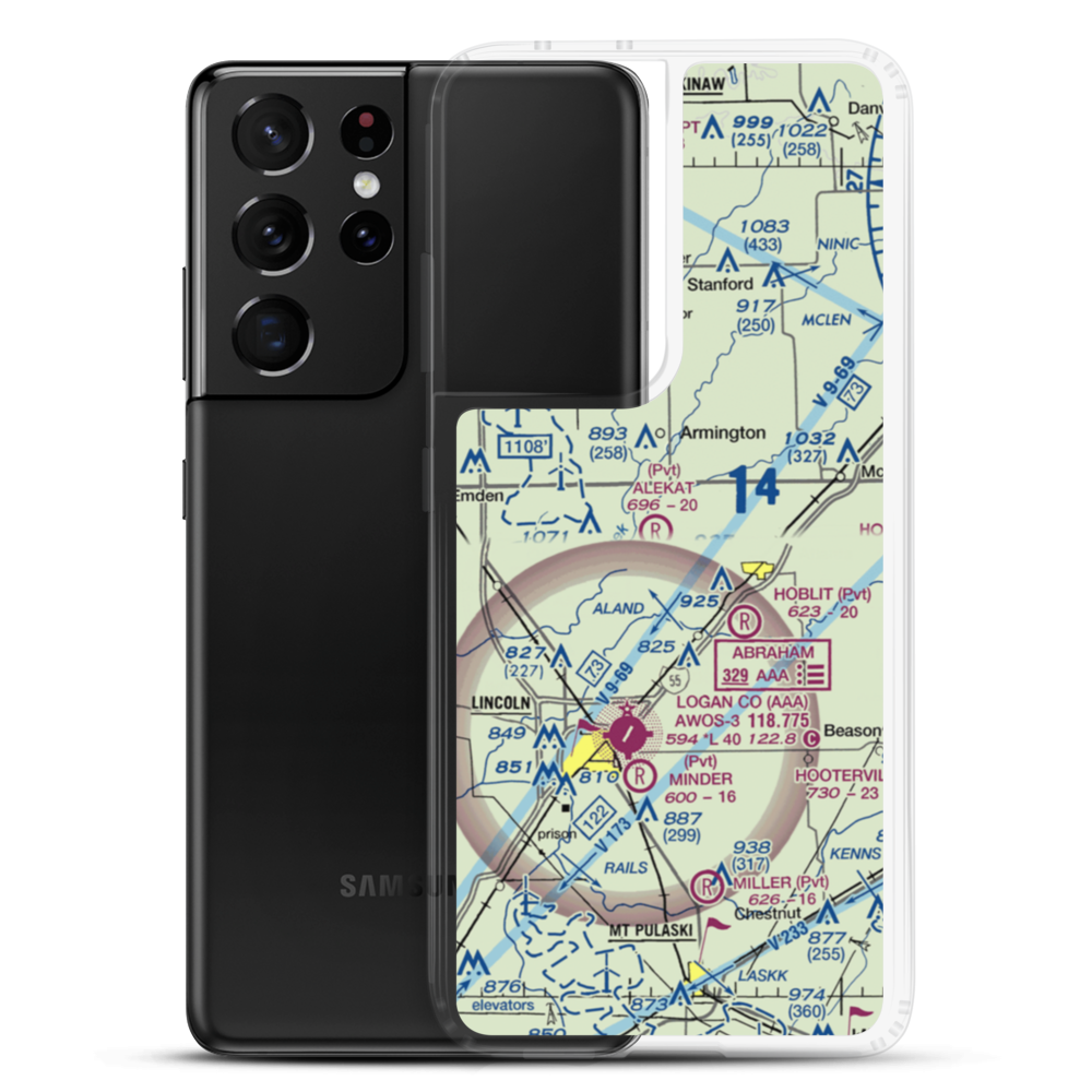 Sugar Creek Farm Airport (3IL9) VFR Sectional Samsung Case Samsung Galaxy S21 Ultra model shown