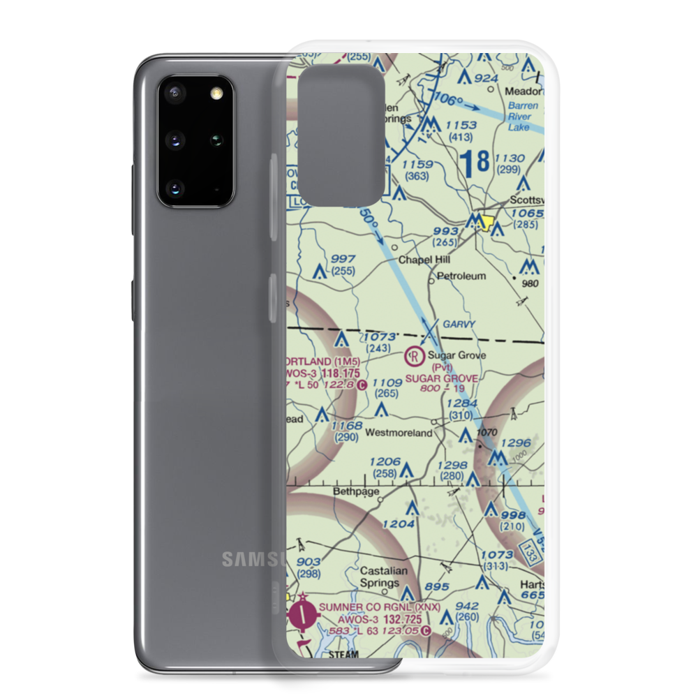 Sugar Grove Airport (38TN) VFR Sectional Samsung Case Samsung Galaxy S20 Plus model shown