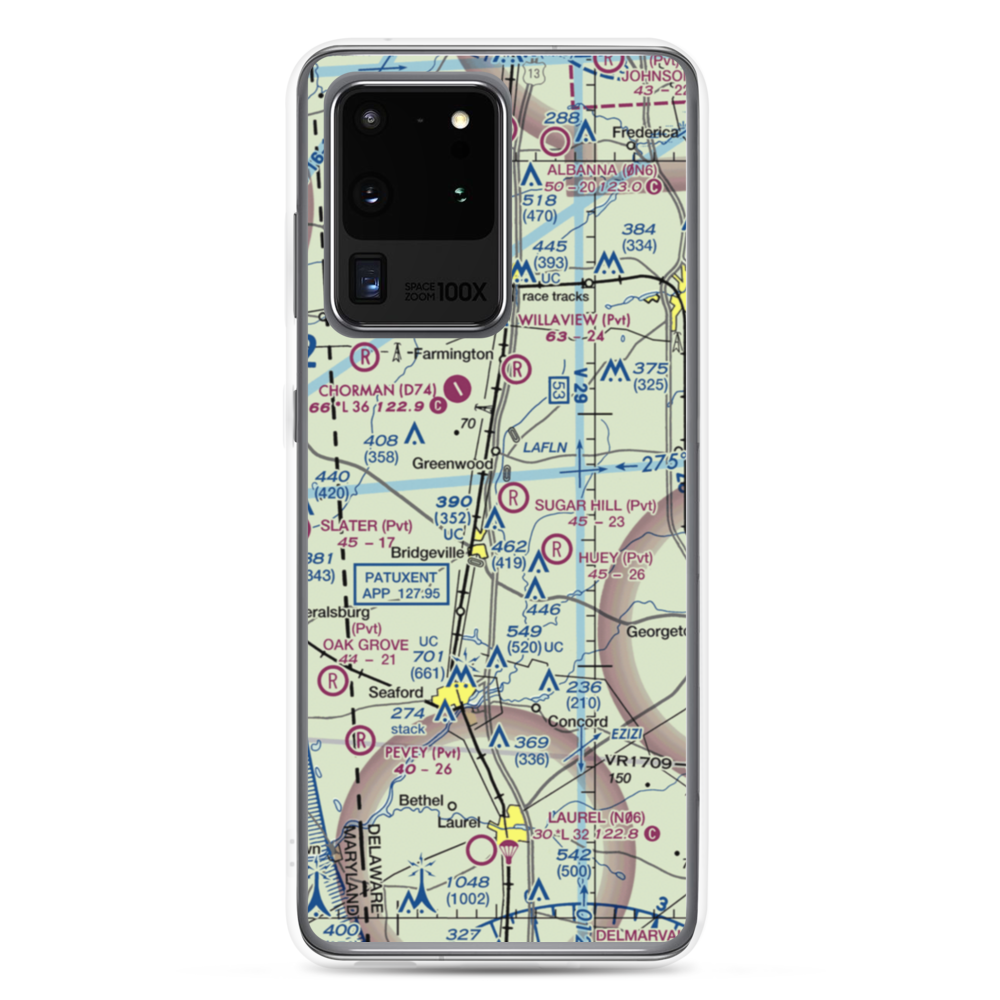 Sugar Hill Airport (DE17) VFR Sectional Samsung Case Samsung Galaxy S20 Ultra model shown