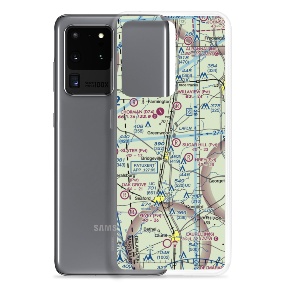 Sugar Hill Airport (DE17) VFR Sectional Samsung Case Samsung Galaxy S20 Ultra model shown