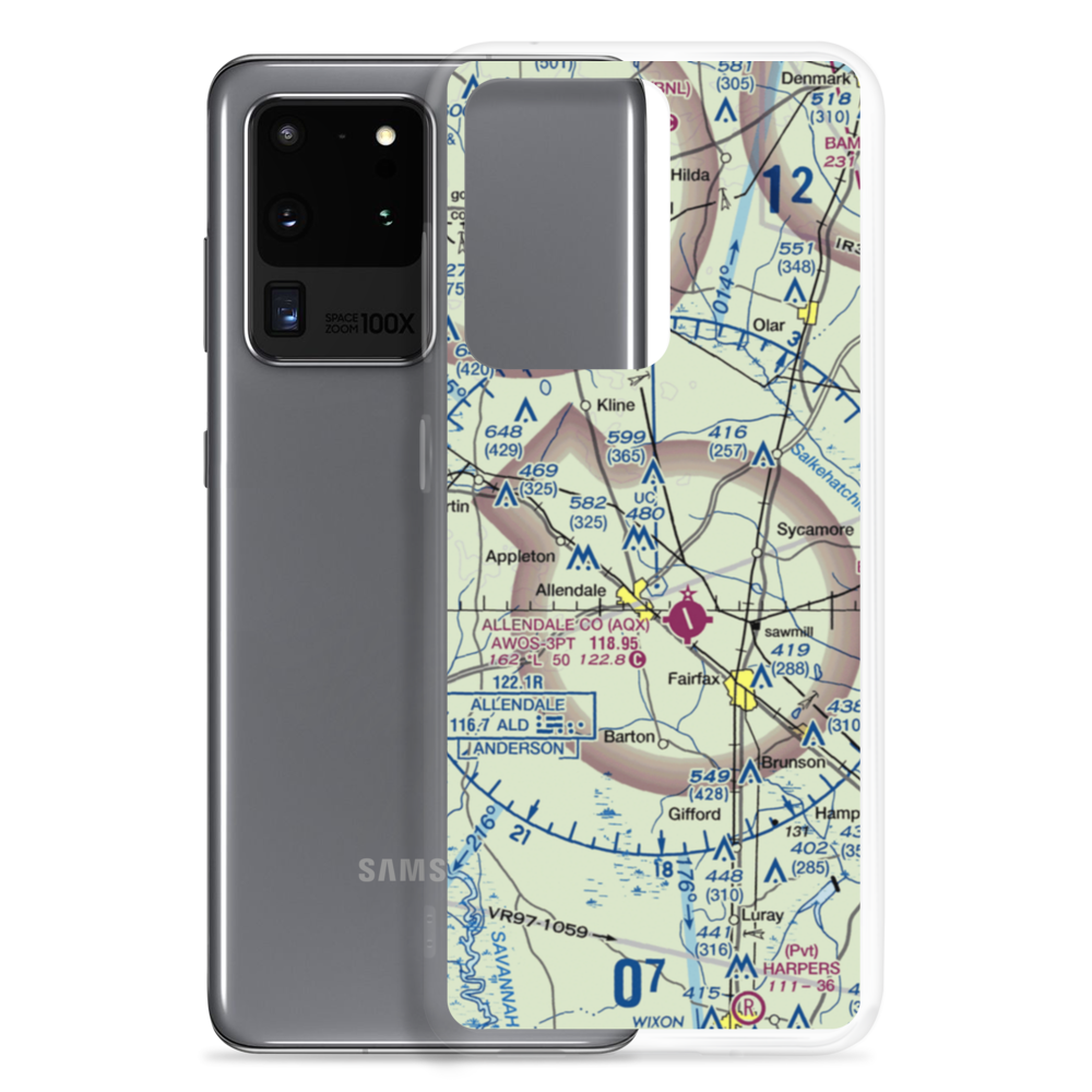 Sugar Hill Airport (SC01) VFR Sectional Samsung Case Samsung Galaxy S20 Ultra model shown
