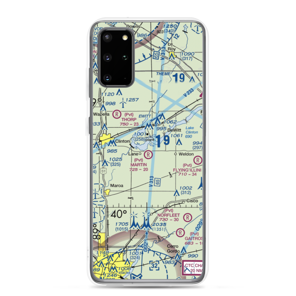 Sugar Hollow RLA Airport (IL27) VFR Sectional Samsung Case Samsung Galaxy S20 Plus model shown