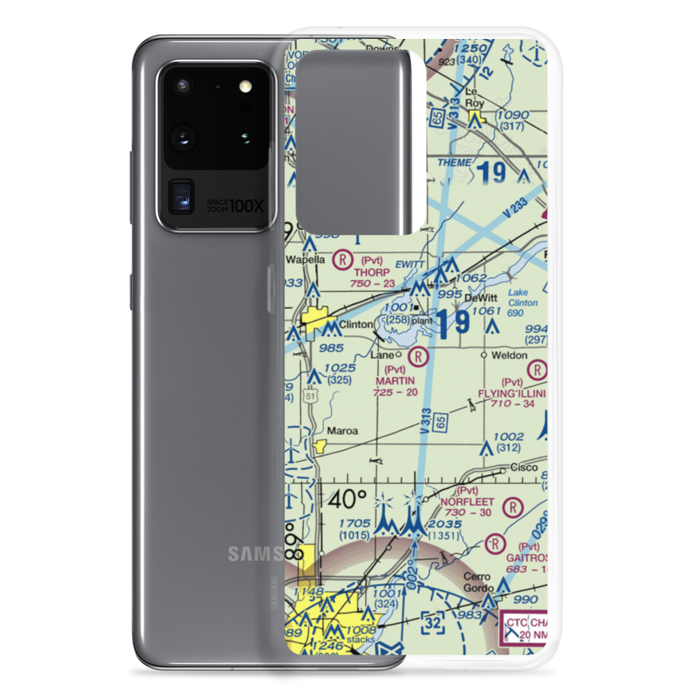 Sugar Hollow RLA Airport (IL27) VFR Sectional Samsung Case Samsung Galaxy S20 Ultra model shown