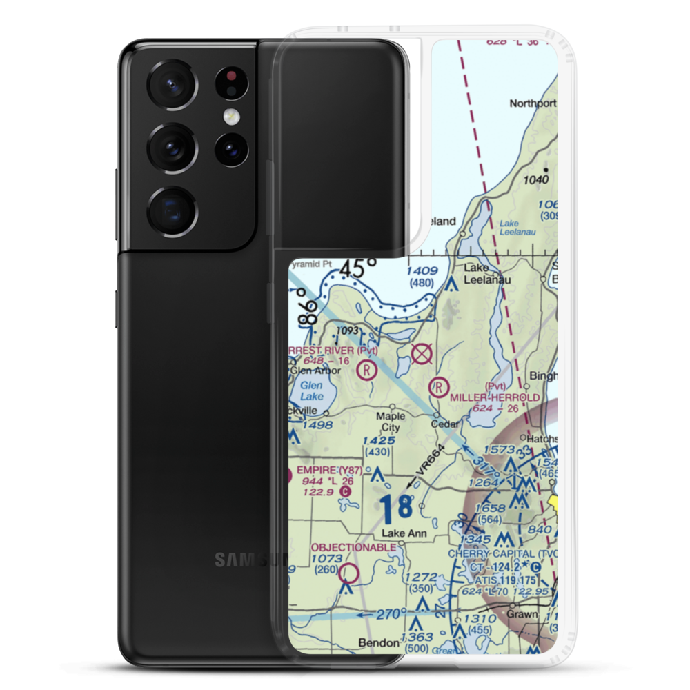 Sugar Loaf Resort Airport (Y04) VFR Sectional Samsung Case Samsung Galaxy S21 Ultra model shown