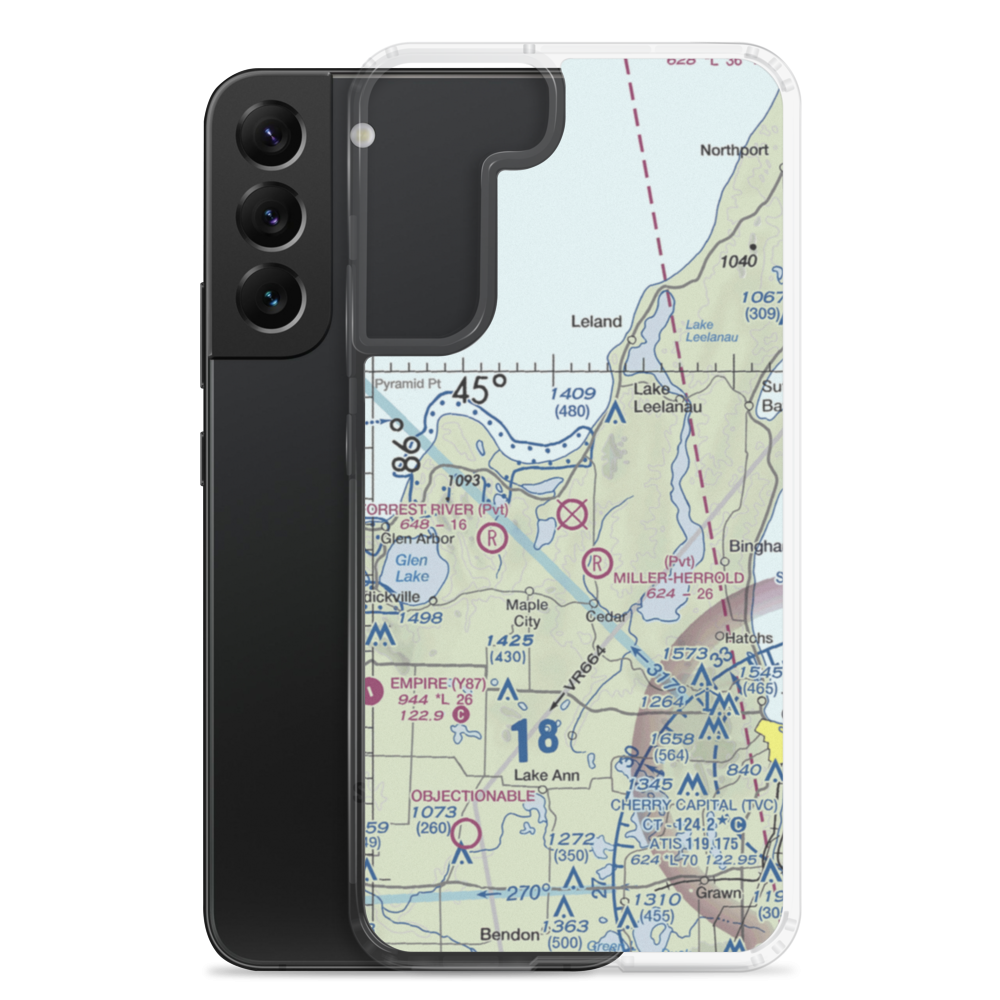 Sugar Loaf Resort Airport (Y04) VFR Sectional Samsung Case Samsung Galaxy S22 Plus model shown