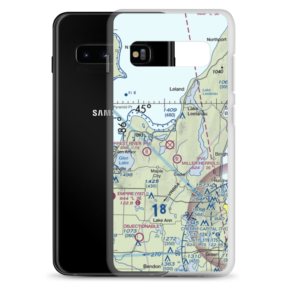 Sugar Loaf Resort Airport (Y04) VFR Sectional Samsung Case Samsung Galaxy S10+ model shown