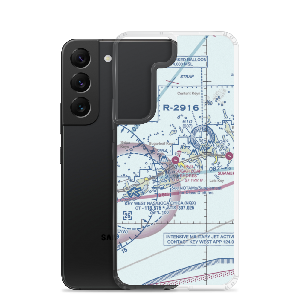 Sugar Loaf Shores Airport (7FA1) VFR Sectional Samsung Case Samsung Galaxy S22 model shown