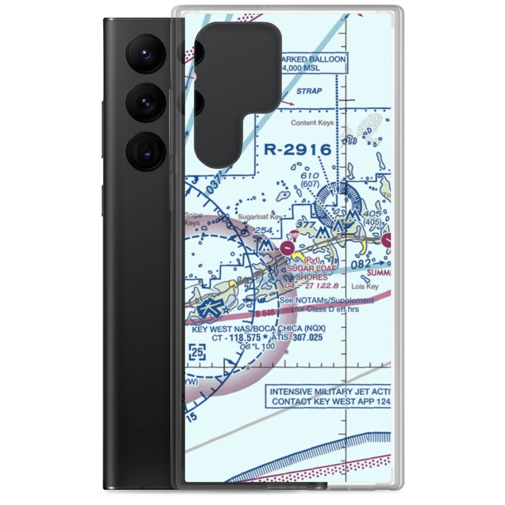 Sugar Loaf Shores Airport (7FA1) VFR Sectional Samsung Case Samsung Galaxy S22 Ultra model shown