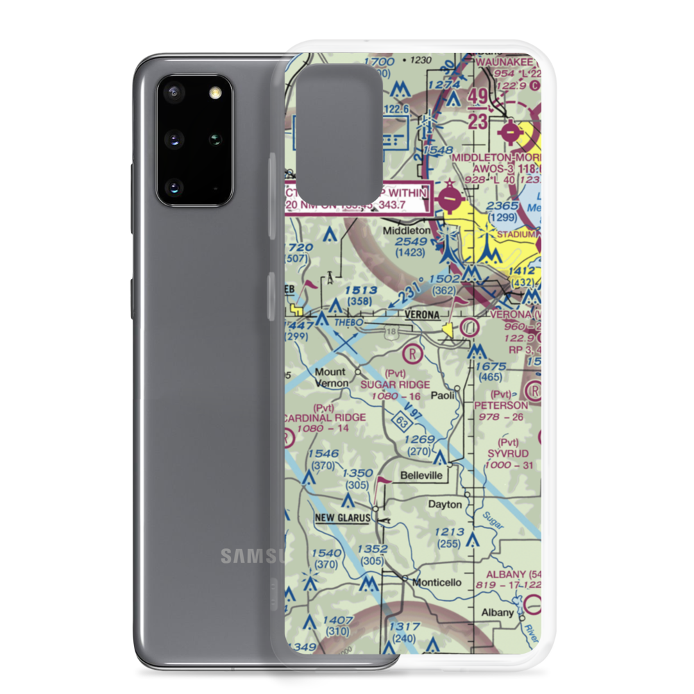 Sugar Ridge Airport (WS62) VFR Sectional Samsung Case Samsung Galaxy S20 Plus model shown