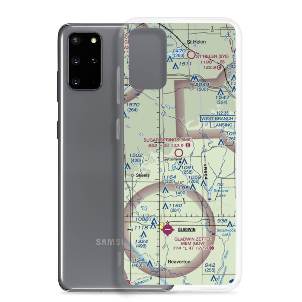 Sugar Springs Airpark (5M6) VFR Sectional Samsung Case Samsung Galaxy S20 Plus model shown