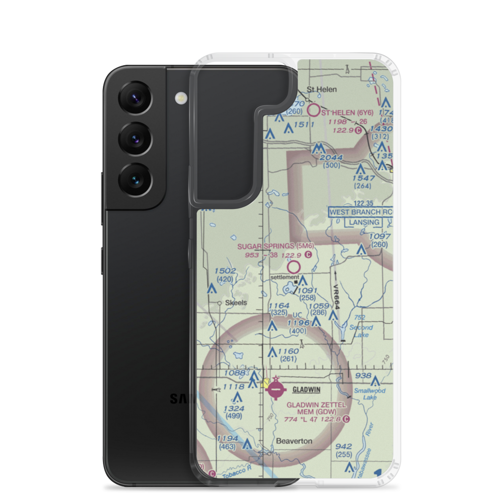 Sugar Springs Airpark (5M6) VFR Sectional Samsung Case Samsung Galaxy S22 model shown