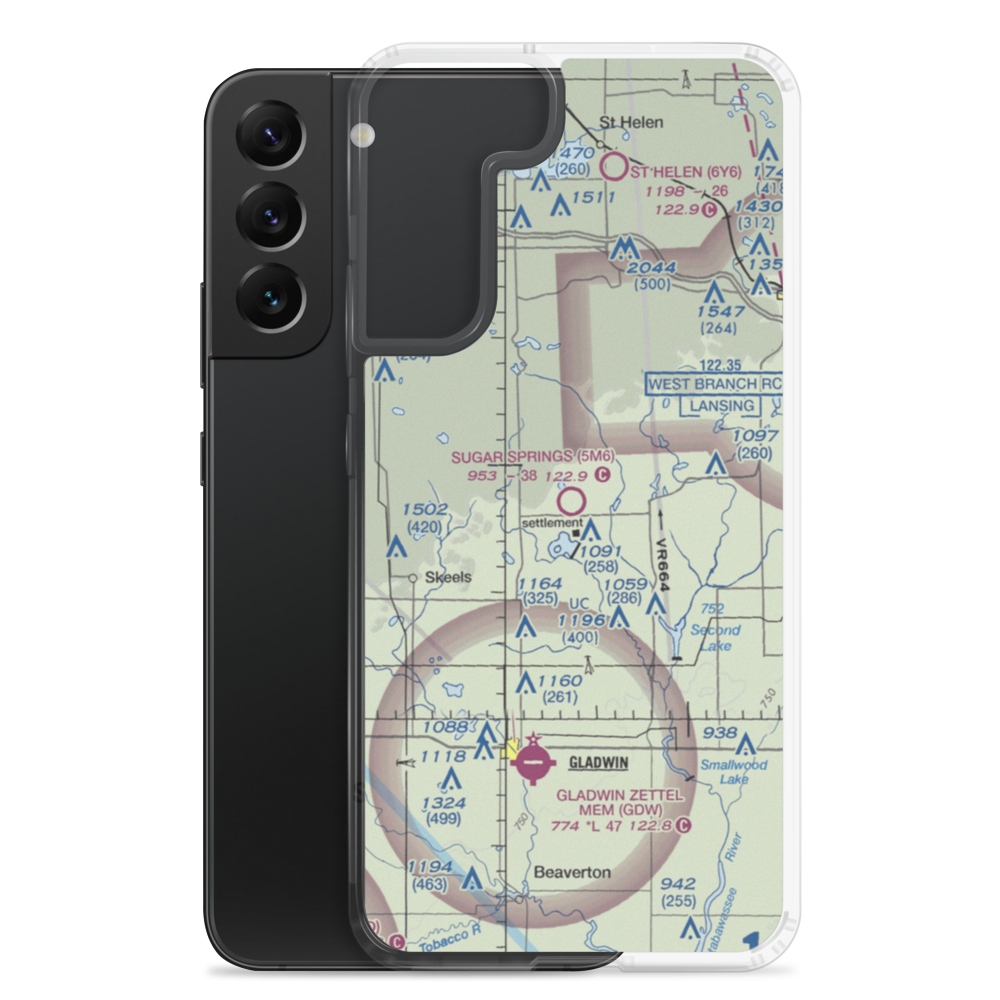 Sugar Springs Airpark (5M6) VFR Sectional Samsung Case Samsung Galaxy S22 Plus model shown