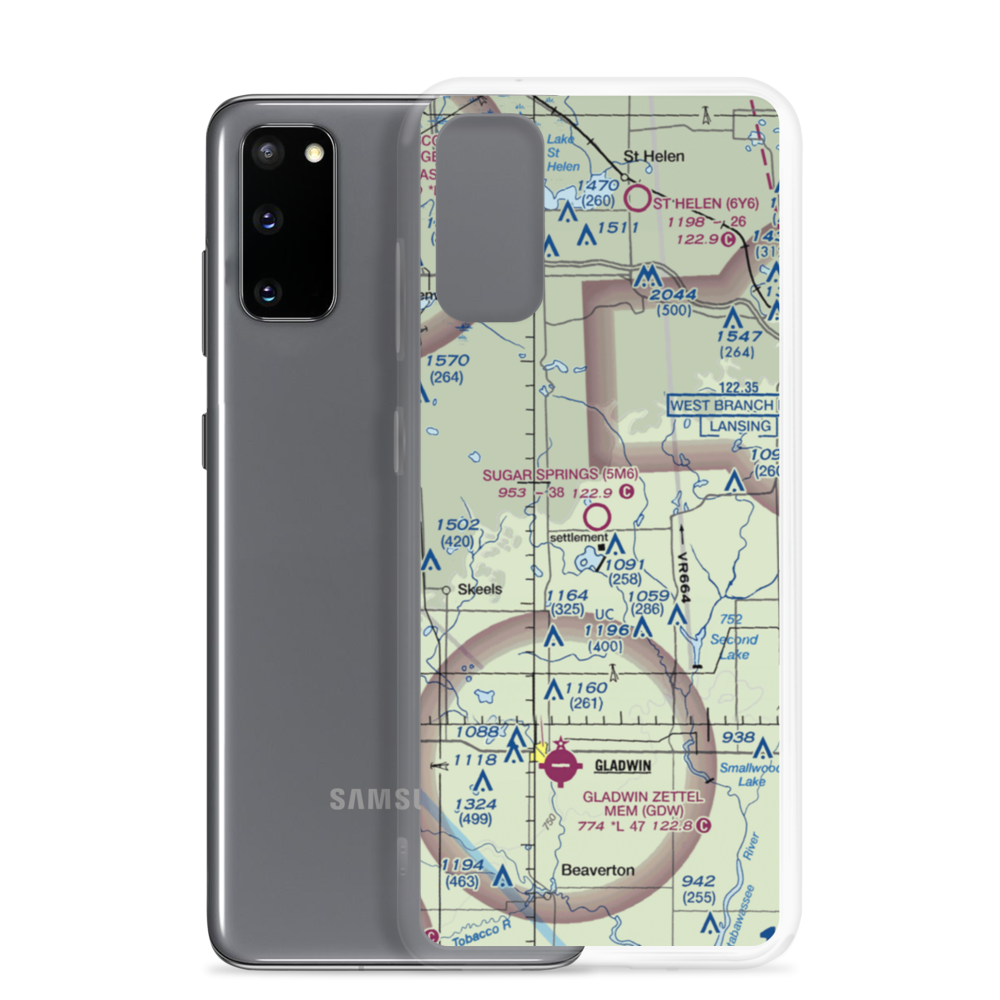Sugar Springs Airpark (5M6) VFR Sectional Samsung Case Samsung Galaxy S20 model shown