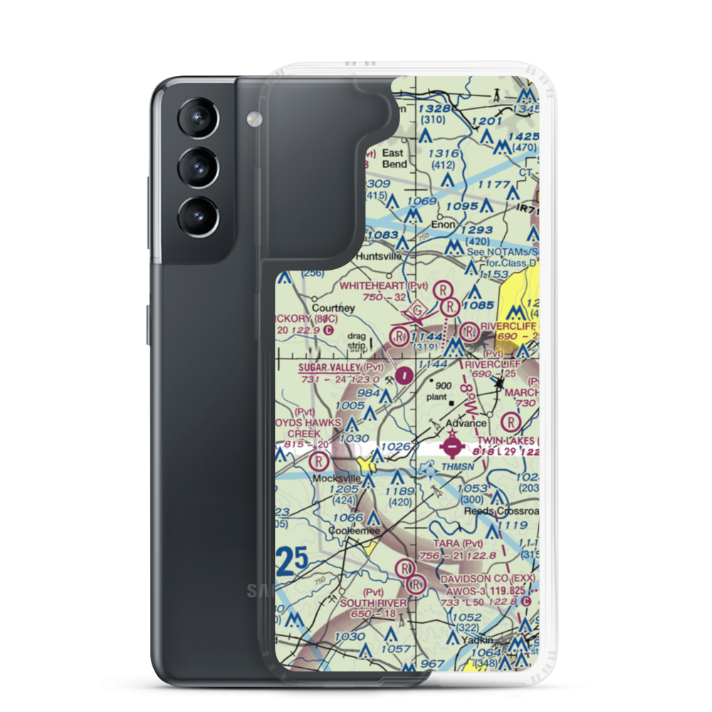 Sugar Valley Airport (31A) VFR Sectional Samsung Case Samsung Galaxy S21 model shown