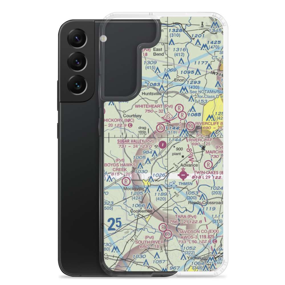 Sugar Valley Airport (31A) VFR Sectional Samsung Case Samsung Galaxy S22 Plus model shown