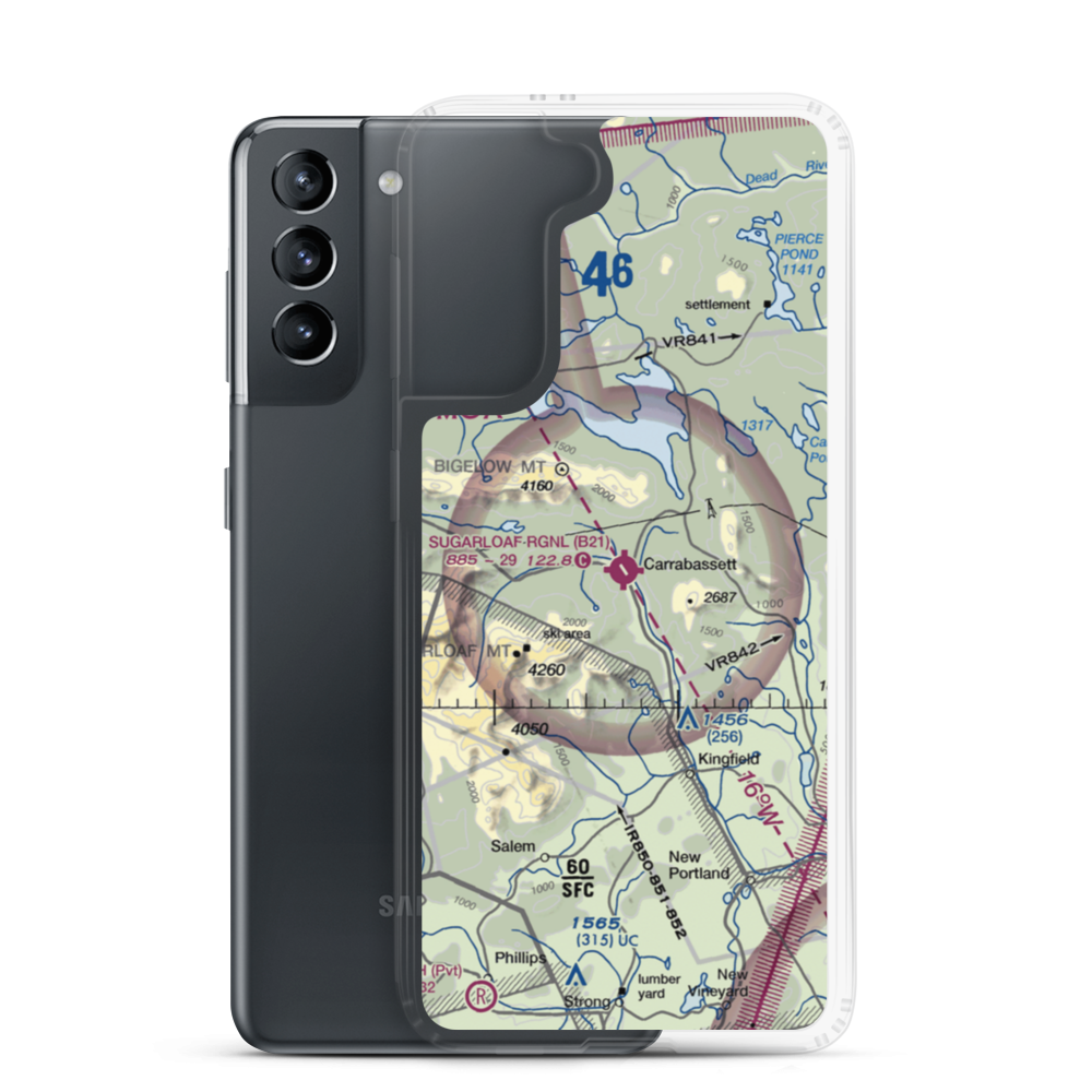 Sugarloaf Regional Airport (B21) VFR Sectional Samsung Case Samsung Galaxy S21 model shown
